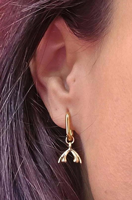ODE Women Clit Drop Charm Hoop GP